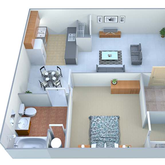 Thumbnail 2 of 3 1bedroom floor plan