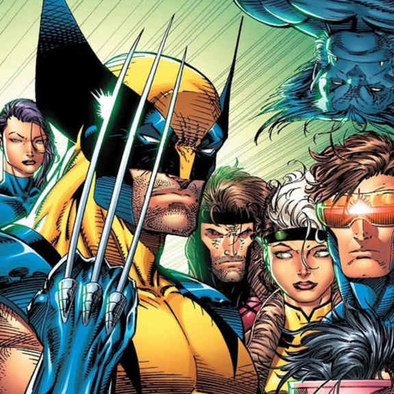 a group of superheroes are standing together.