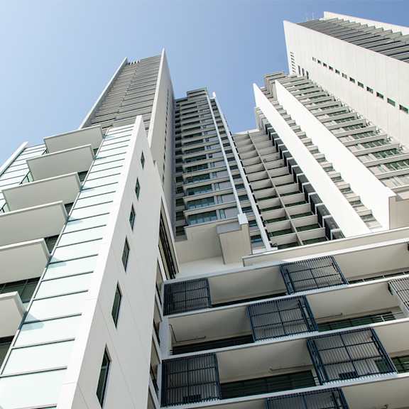 outside view of the building with sky