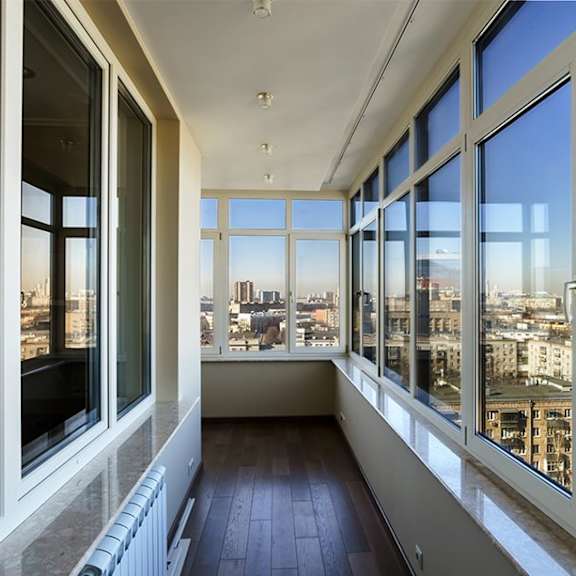 penthouse terrace with city view