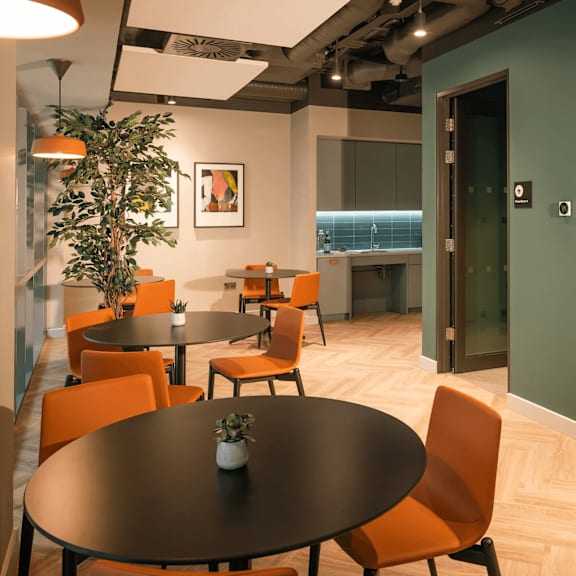 a conference room with a table and chairs. at cherrywood apartments, d18 vy3v, dublin 18