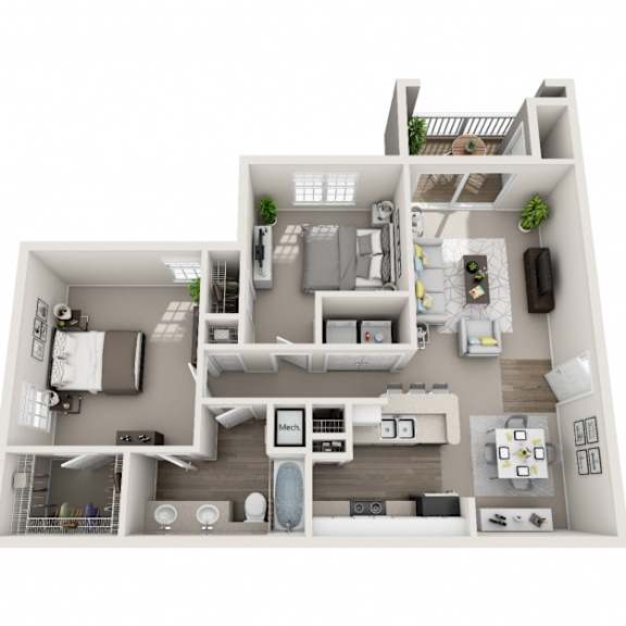 Thumbnail 1 of 4 1 Bed apartment Floorplan