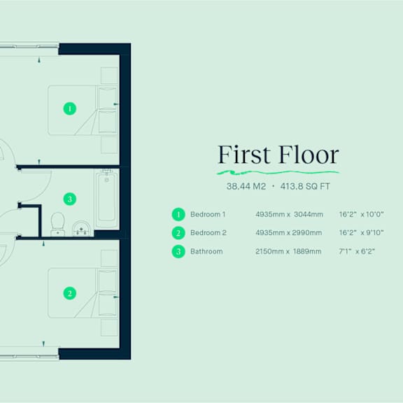 Thumbnail 5 of 5 floor plan of a first floor apartment