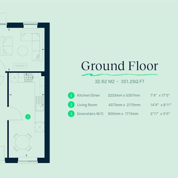Thumbnail 4 of 5 a floor plan of a ground floor apartment