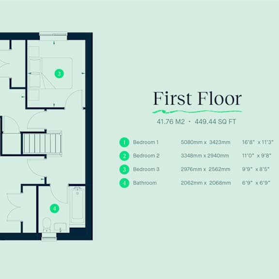 Thumbnail 5 of 5 floor plan of a first floor apartment