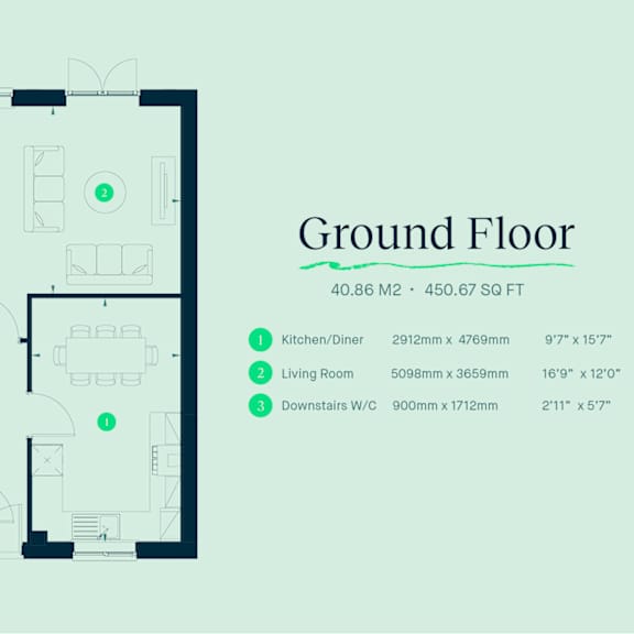 Thumbnail 4 of 5 a floor plan of a ground floor apartment