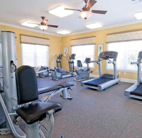 Fitness center at Cross Creek Apartments in Tampa FL