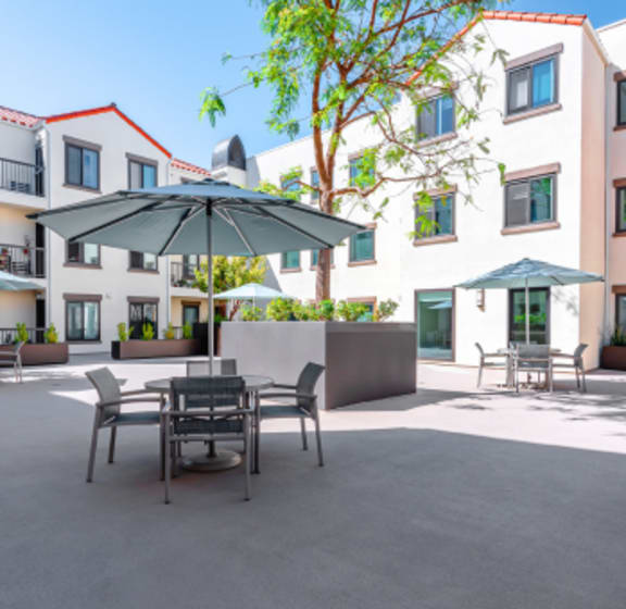 Outdoor Seating Areas at Carson Terrace Senior Apartments in Carson CA