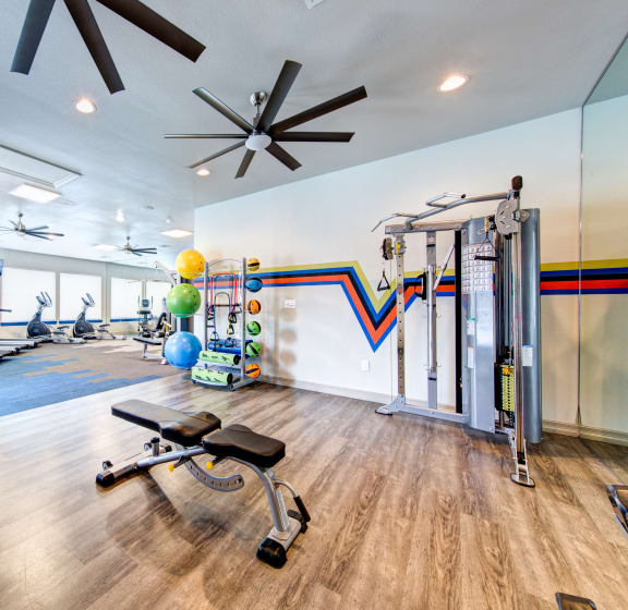 the gym at the apartments