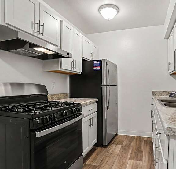 Kitchen at Walnut Trail Apartments, Portage, MI