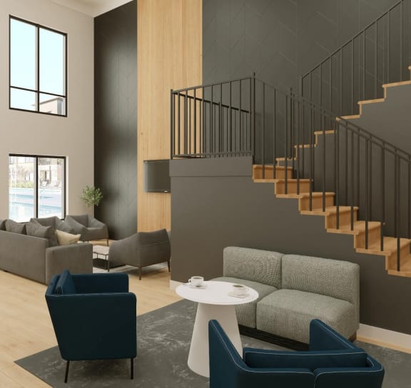 Rendering of the lobby at The Concord Apartments, Sarasota , FL 34240