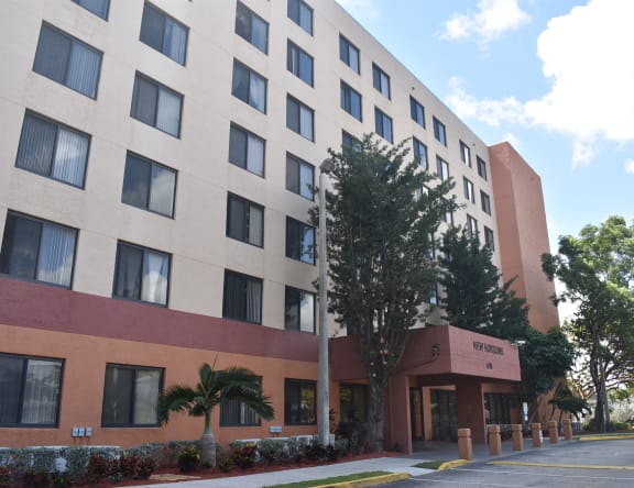 a view of our hotel from the street