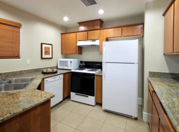 Demo Kitchen at Valley Oaks Affordable Apartments in Tulare CA