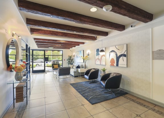 Newly remodeled lobby at the verandas apartment homes in canoga park california