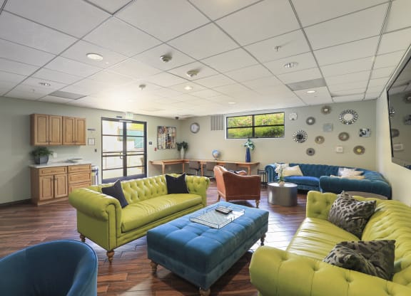 Resident Lounge Space at the verandas apartments canoga park california