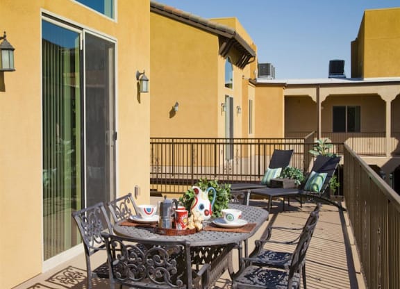 Enjoy Evening Tea In Private Patio at The Verandas, Canoga Park