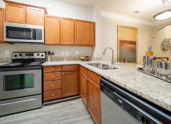 Fully Equipped Kitchen at Rose Heights Apartments, Raleigh