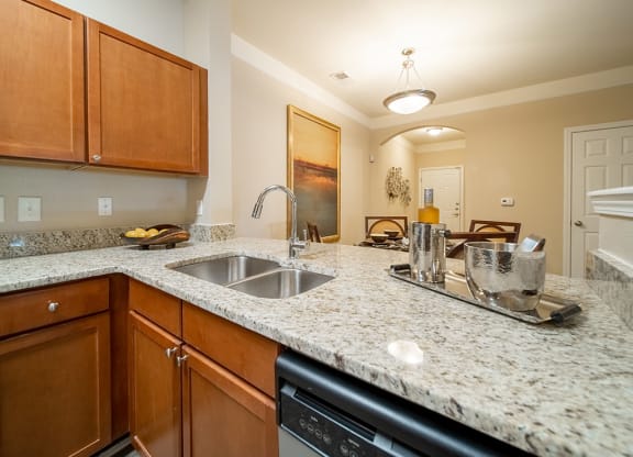 Granite Counter Tops In Kitchen at Rose Heights Apartments, Raleigh, 27613