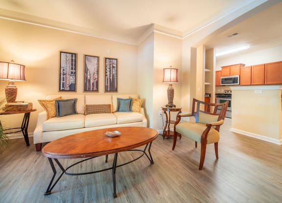 Modern Living Room at Rose Heights Apartments, Raleigh, 27613
