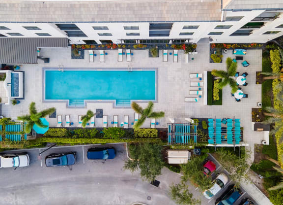 Aerial Pool View at Azul Baldwin Park, Florida, 32814