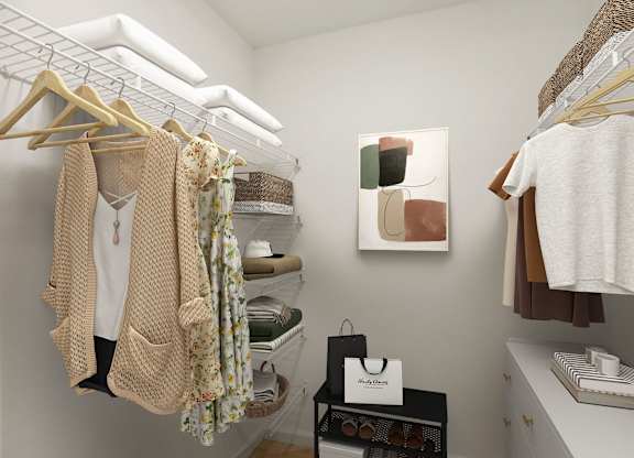 Walk-in closet at The Fields of Manassas in Lorton, VA