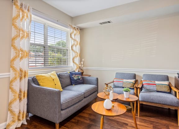 Living Room With Expansive Window at The Fields of Alexandria, Alexandria, Virginia
