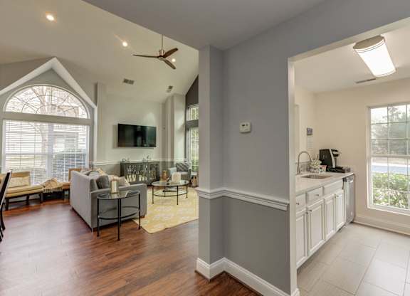 Living Room Come Kitchen View at The Fields of Manassas, Manassas