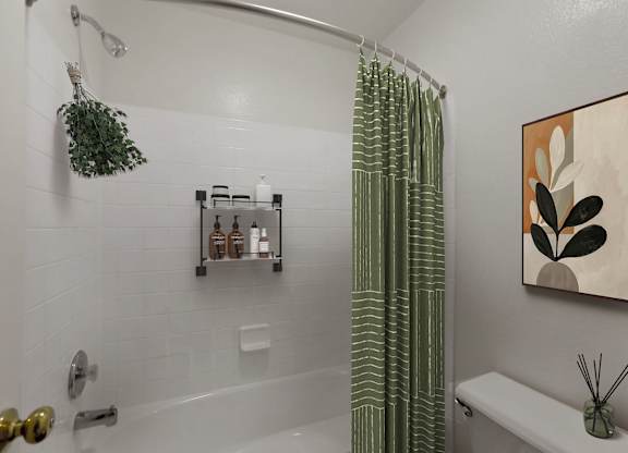 Shower and soaking tub at The Fields of Manassas in Lorton, VA