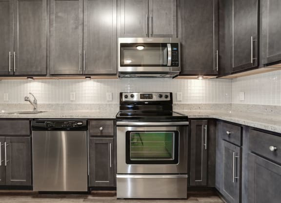 Electric Range In Kitchen at 800 Carlyle, Alexandria, 22314