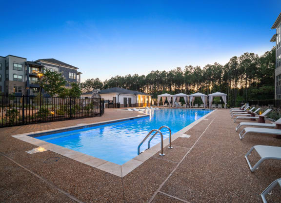 the swimming pool at our apartments at Preston Ridge, Cary, 27513