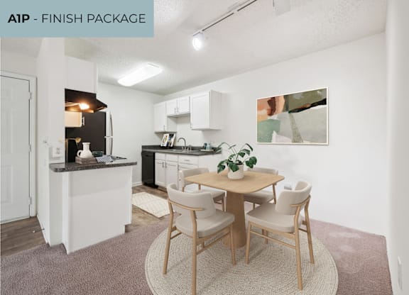 AIP - FINISH PACKAGE, a modern kitchen and dining area.