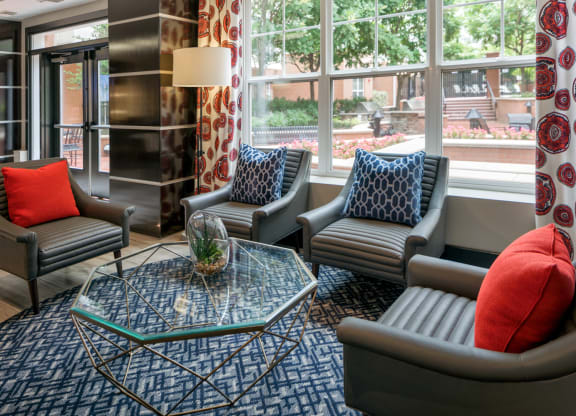 Posh Lounge Area In Clubhouse at 800 Carlyle, Alexandria, Virginia