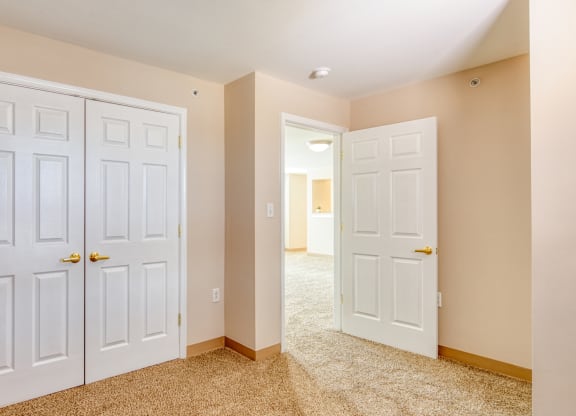an empty room with two closets and two doors at North Market South Carroll, Maryland, 21701