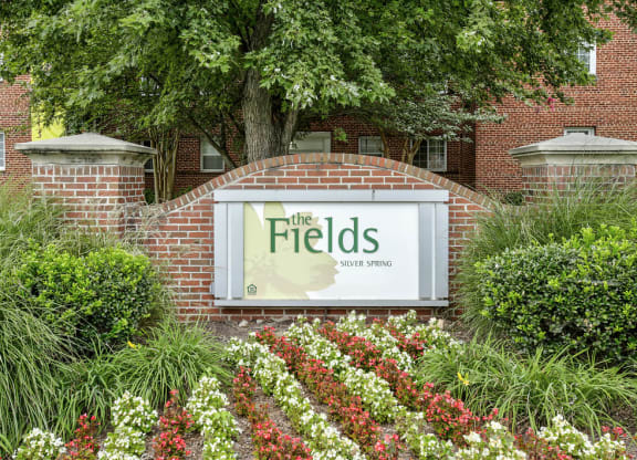 Monument Sign at The Fields of Silver Spring, Maryland