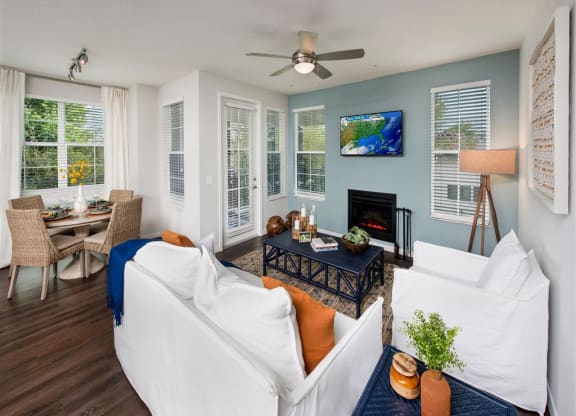 Decorated Living Room at Town Trelago, Maitland, Florida