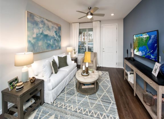 Classic Living Room Design With Television at Town Trelago, Maitland, 32751