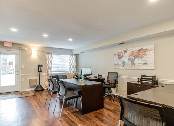 Large Leasing Office at The Fields of Alexandria, Alexandria