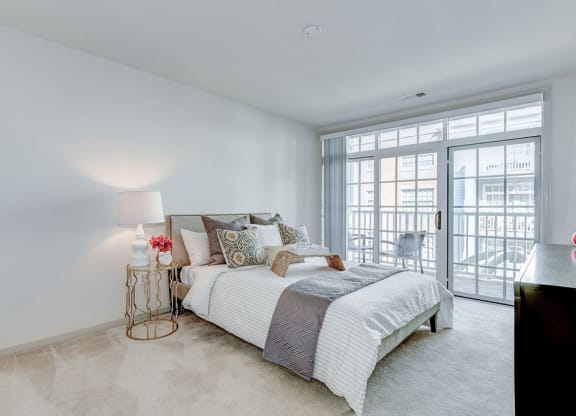 Bedroom With Expansive Windows at Garfield Park, Arlington, VA, 22201