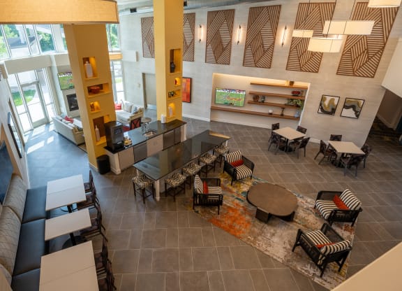 a view of the lobby from above  at Woodmore Grand, Bowie, Maryland