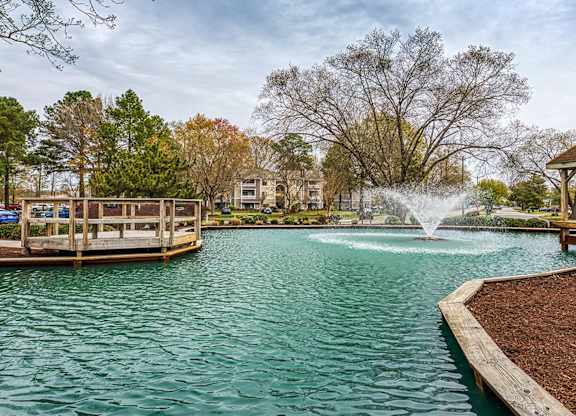 Beautiful lake at Compass at City Center, Newport News, Virginia