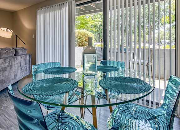 Decorated Dining Area at Compass at City Center, Newport News, VA
