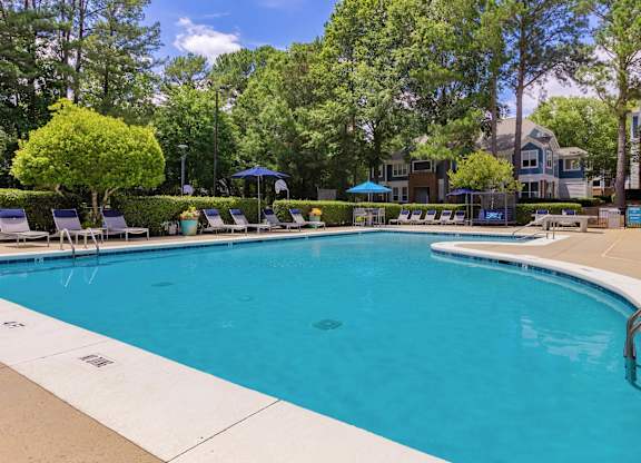 A large swimming pool at Crestline Cary, Cary North Carolina