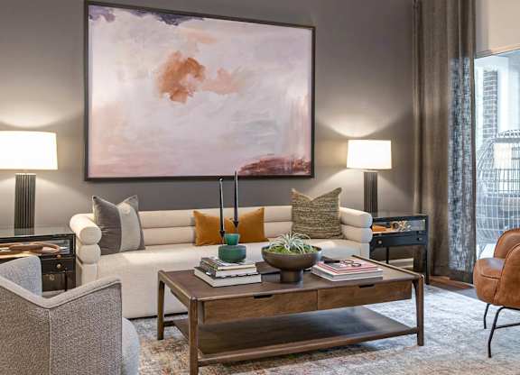 Modern Living Area at Crestline Cary, Cary
