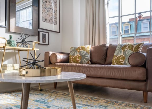 Living Area Sofa at Madison House, Washington, DC, 20036