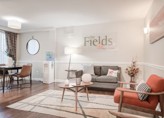 Living Room With Dining Area at The Fields of Old Town, Alexandria, 22302