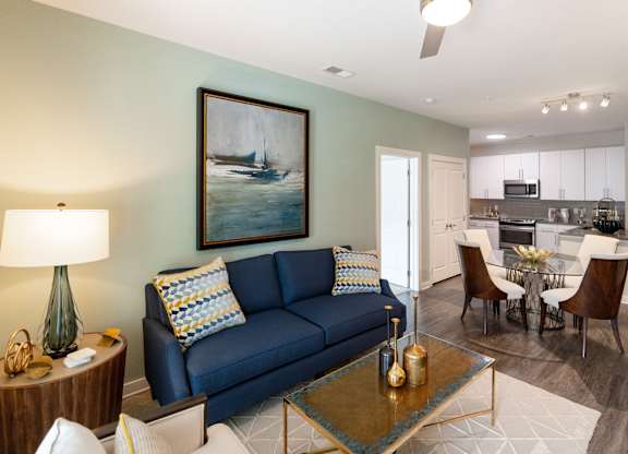 Living Room With Dining Area at The Aster Cary, North Carolina, 27519