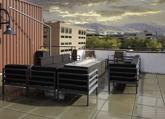Rooftop Terrace at The Lotus Apartments, Utah