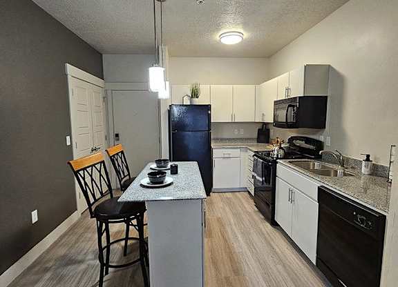 Bright Kitchen at The Lotus Apartments, Utah, 84111