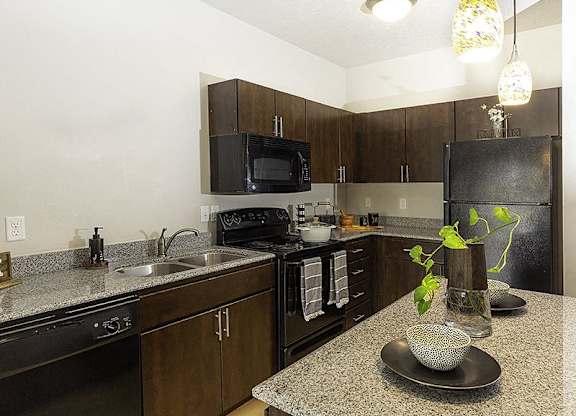 Elegant Kitchen at The Lotus Apartments, Salt Lake City, 84111