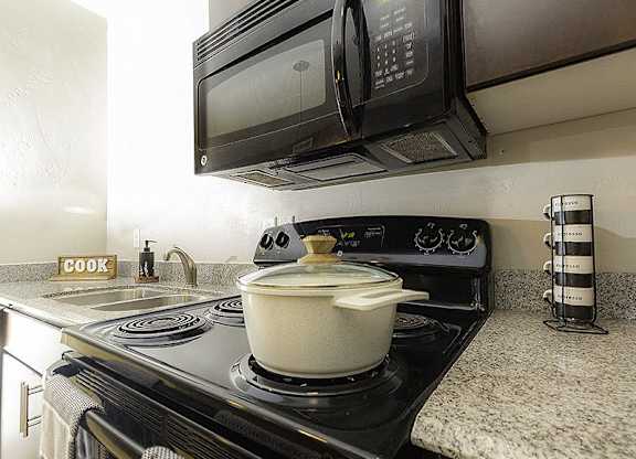 Functional Kitchen at The Lotus Apartments, Salt Lake City, UT, 84111